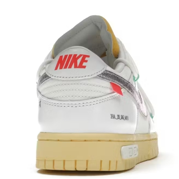 Off-White Nike Dunk Low Lot 1 of 50 M9.5/W11 features white canvas upper white - Picture 7 of 17